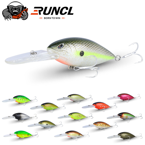 RUNCL buceo profundo Wobblers Señuelos de Pesca 11,5 cm 17,5g cebo duro para el invierno de pesca 2022 cuchara para Pike con ganchos de pesca ► Foto 1/6