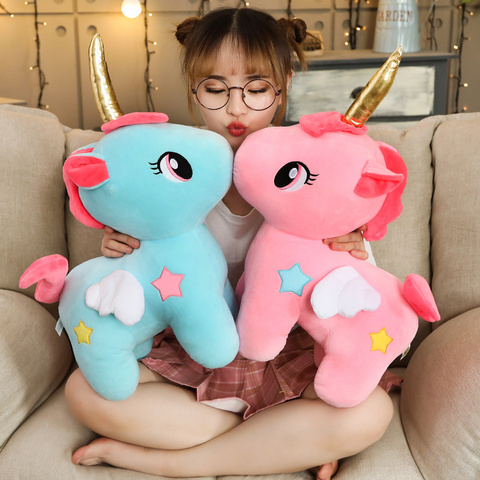 10/20cm suave Peluche de unicornio de juguete de los niños del bebé apaciguar almohada muñeca Animal de peluche de juguete regalo de cumpleaños para niños niñas ► Foto 1/6