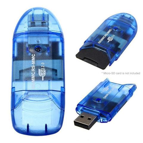 Mini USB 2,0 de alta velocidad Micro-SD teléfono adaptador de lector de tarjeta de memoria para computadora ► Foto 1/6