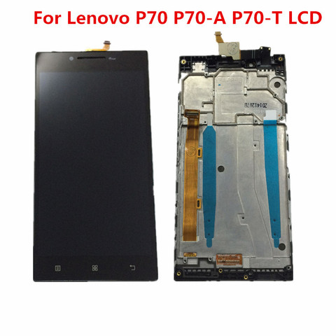 Pantalla LCD de 5,0 pulgadas para Lenovo P70, montaje de digitalizador con pantalla táctil para Lenovo P70A, pantalla con marco P70-A P70-T reemplazo LCD ► Foto 1/3