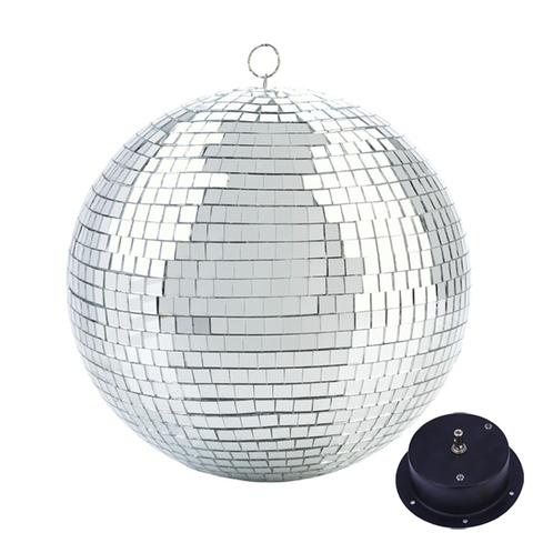 BEIAIDI 20CM 25CM 30CM de vidrio Bola de espejo para discoteca con Motor reflexión Bola de espejo para discoteca fiesta decoración de adornos de Navidad ► Foto 1/6