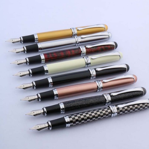 Pluma estilográfica JINHAO X750, accesorios metálicos brillantes plateados ► Foto 1/6