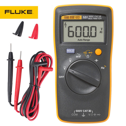 Multímetro Digital FLUKE F101/KIT F106/F107, precisión CC básica 0.5% CAT III 600V, indicador de continuidad de diodo, apagado automático ► Foto 1/6