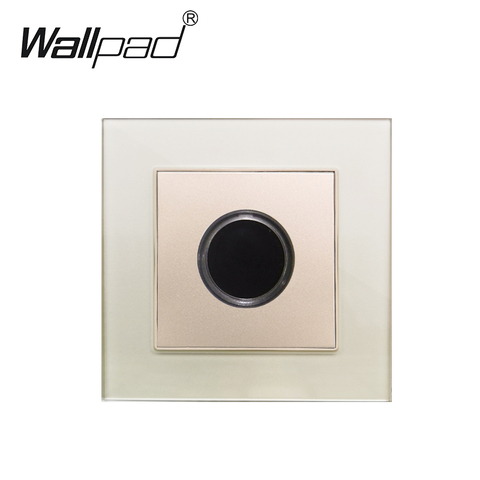 Interruptor de retardo de tiempo táctil Wallpad interruptor de encendido/apagado de luz de pared de cristal dorado, interruptor de relé de 10A ► Foto 1/5