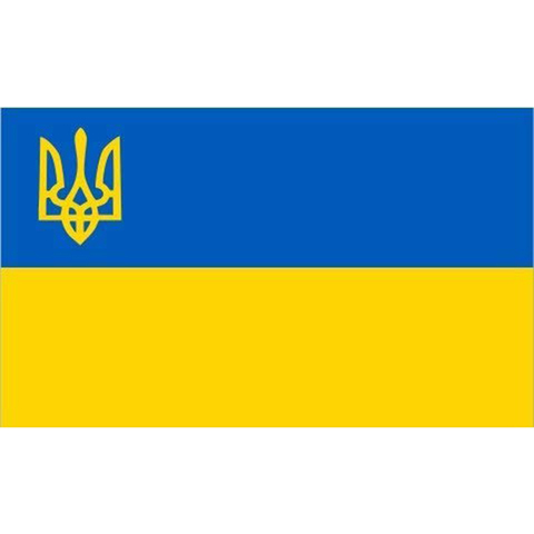 Bandera de tridente de Ucrania, cartel de 3x5ft, 150X90CM, 100D, arandelas personalizadas de poliéster, promoción de publicidad de Día Nacional ► Foto 1/6