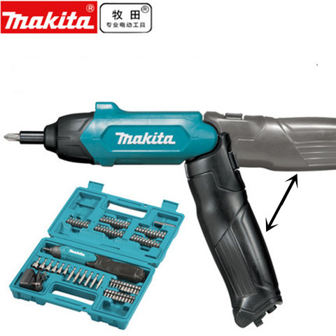 Makita-Kit de destornilladores DF001DW, 3,6 V, Li-Ion, inalámbrico, 1/4 