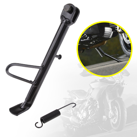 Venta al por mayor, soporte Universal para motocicleta, soporte lateral, soporte para estacionamiento, pie, Scooter, Bicicleta electrónica, 21 cm, negro ► Foto 1/6