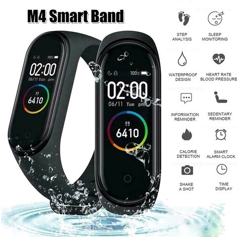 Reloj inteligente deportivo M4 para hombre y mujer, pulsera inteligente deportiva con rastreador y control del ritmo cardíaco y de la presión sanguínea, novedad ► Foto 1/6