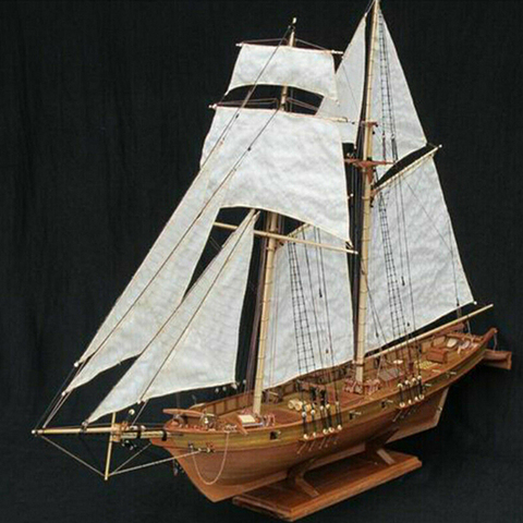 Juego de barco de vela de madera Halcon, Kit de montaje de barco, regalo de decoración, 1:100 ► Foto 1/6