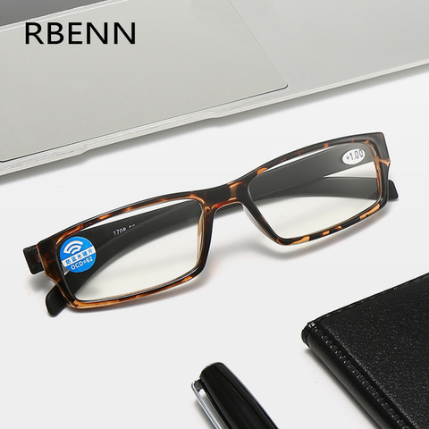 RBENN-gafas de lectura a la moda para hombre y mujer, anteojos para ordenador, antiluz azul, presbicia + 2022 0,5 0,75 1,25 1,75 2,25 ► Foto 1/6