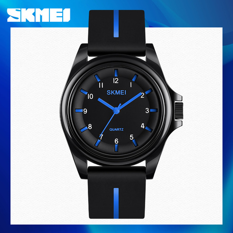 Moda SKMEI de las mujeres de los hombres relojes de pulsera de cuarzo 3Bar impermeable personalidad colorida banda de Gel de sílice relogio femenino 1578 ► Foto 1/6