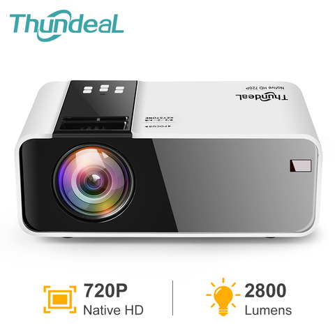 ThundeaL TD90 Mini proyector HD nativo 1280*720 LED proyector Android WiFi HD inteligente proyector de cine en casa cine 3D película ► Foto 1/6