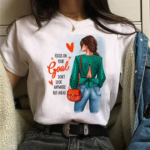 Las mujeres T camisa Harajuku camiseta mujer pantalón corto Casual manga Tops camiseta 90s niñas camisetas lindo gráfico camisetas mujeres Streetwear ► Foto 1/6