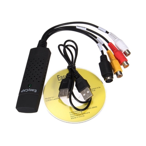 Adaptador de tarjeta de captura de vídeo y Audio USB 2,0, sintonizador de TV, adaptador de captura de vídeo para Win7/8/XP/Vista con Cable USB ► Foto 1/5