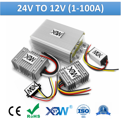 XWST-Convertidor de corriente continua de 24 V a 12 V, convertidor de potencia de 1A a 100A, reductor de voltaje de 24 voltios a 12 voltios ► Foto 1/6