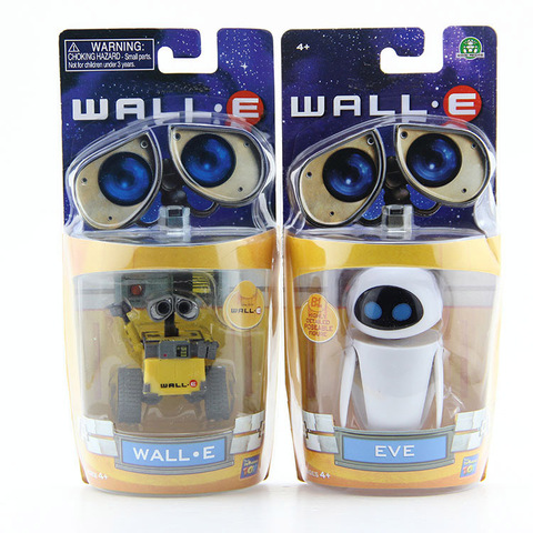 Wall-e-Robot Wall E & EVE, figura de acción de PVC, juguetes de modelos de colección, muñecas de 6cm/10cm 2 unids/lote ► Foto 1/2