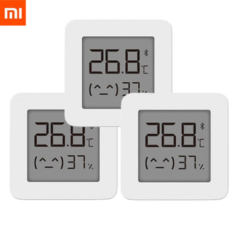 XIAOMI-termómetro Digital eléctrico inteligente Mijia 2, higrómetro inalámbrico con Bluetooth, funciona con la aplicación Mijia ► Foto 1/6