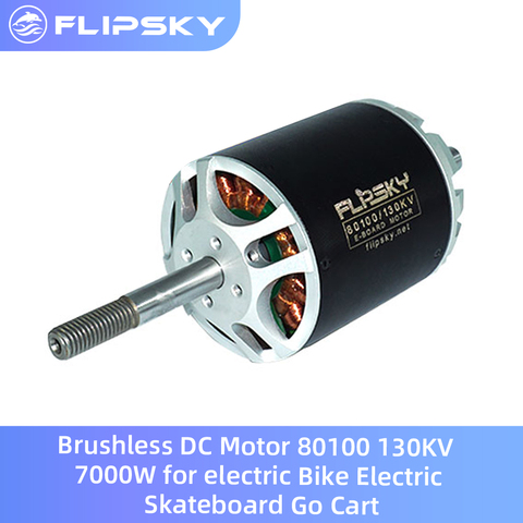 Motor de corriente continua sin escobillas Flipsky 80100 130KV 7000W para bicicleta eléctrica | monopatín eléctrico | carrito de ir ► Foto 1/6