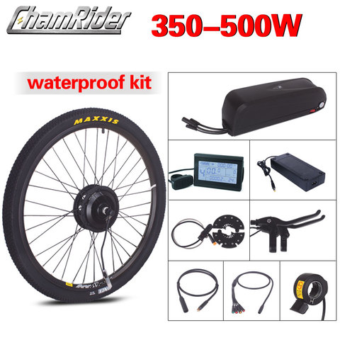 Kit de conversión de bicicleta eléctrica, rueda de motor, 48V, 36V, motor central MXUS, batería Hailong, impermeable, 500W ► Foto 1/6