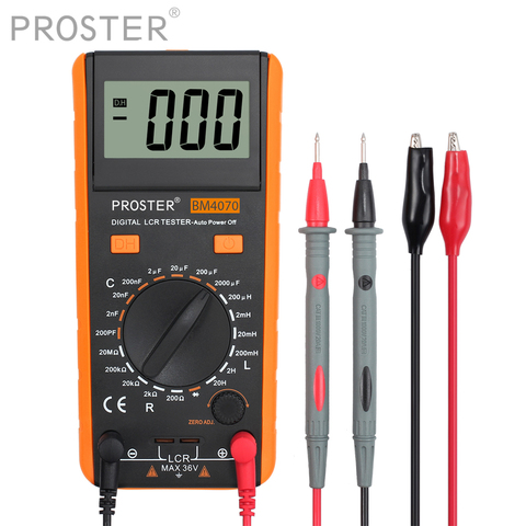 Medidor Proster LCR con pantalla de Overrange capacitancia inductancia resistencia multímetro auto-descarga probador medidor de medición ► Foto 1/6