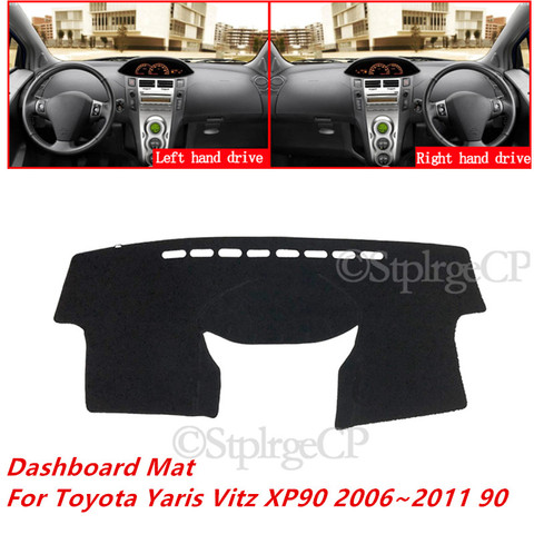 Cubierta para salpicadero de coche, alfombrilla tipo almohadilla de parasol, Panel de instrumentos, accesorios de alfombras, para Toyota Yaris Vitz XP90 2006 ~ 2011 90 ► Foto 1/6