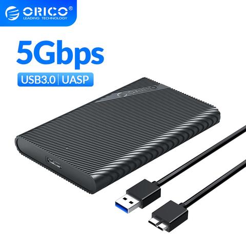 ORICO-adaptador USB3.0 HDD SSD, carcasa externa de 2,5 pulgadas Funda de disco duro HDD de 5 Gbps con función UASP de reposo automático ► Foto 1/6