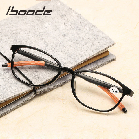 Iboode-gafas de lectura ultraligeras para hombres y mujeres, lentes transparentes y flexibles TR90, presbicia + lector de gafas para ancianos de 1,0 a 4,0 ► Foto 1/1