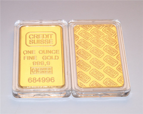 Barra de lingote chapada en oro de 1 OZ y 24K, réplica de monedas de recuerdo de una onza con números de serie diferentes ► Foto 1/6