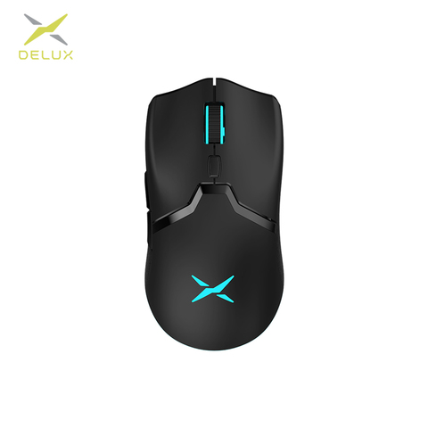 Delux-ratón M800BU ultraligero PMW3389 de 16000DPI, Mouse para juegos por cable, 58g, RGB, 6 botones, totalmente programable, ergonómico, para jugadores de PC ► Foto 1/6