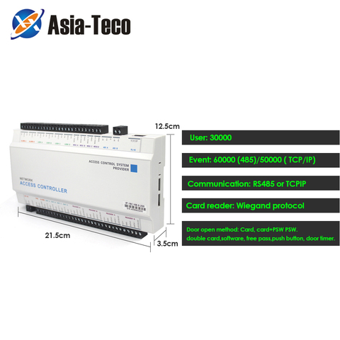 Cuatro puertas de Panel de Control de acceso con Software de comunicación protocolo TCP/IP de Wiegand Reader para 4 uso de la puerta ► Foto 1/6