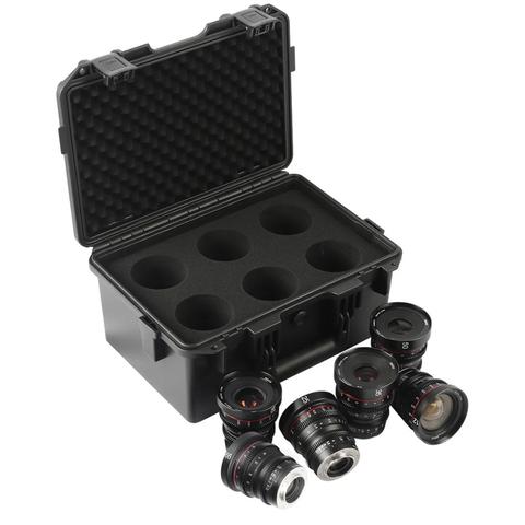 Meike T2.2 Cine Kit de lentes (opcional: 3 MFT longitudes focales: 8mm 12mm 16mm 25mm 35mm 50mm 65mm 85mm) con un Cine Estuche para gafas ► Foto 1/3