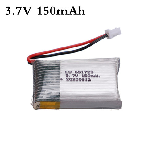 3,7 v 150mAh 651723 para H20 RC Quadcopter piezas de repuesto de drones 3,7 v Lipo batería para H20 batería para helicóptero de juguete ► Foto 1/4