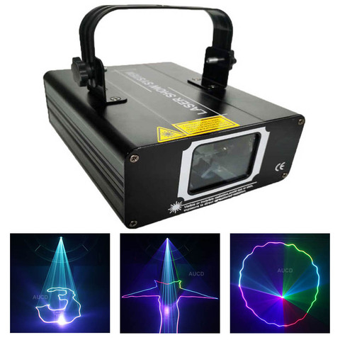 Proyector láser AUCD Mini RGB a todo Color luz DMX Master-slave DJ fiesta Home Show iluminación de escenario profesional DJ-507RGB ► Foto 1/6