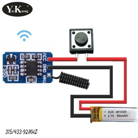 Control remoto de PCB de 1527 de 315 a 433,92 MHZ transmisor de control remoto el poder de transmisión de señal para sistema de alarma ► Foto 1/4