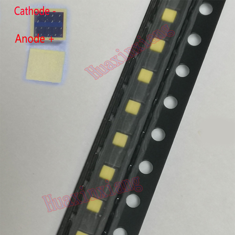 100 unids/lote SMD LED 1313 3V blanco frío 3W CSP para retroiluminación de TV aplicación 1,3*1,3mm ► Foto 1/2