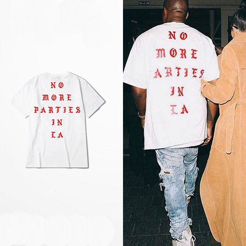 Camiseta de estilo Hip Hop para hombre y mujer, camisetas de algodón de Kanye West I feel Like Paul 100%, camisetas para NO más fiestas, camisetas para hombre y mujer 2022 ► Foto 1/6