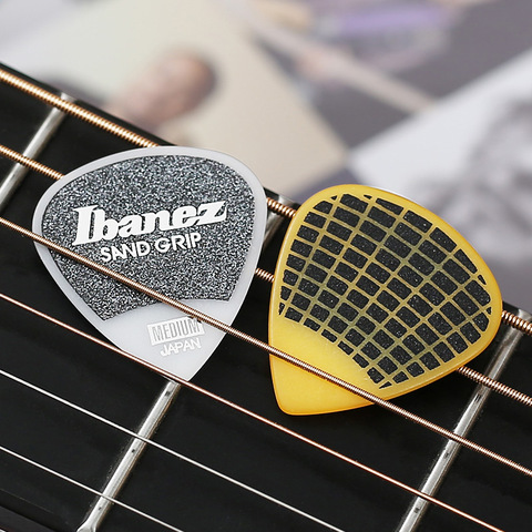 Ibanez-Grip Wizard serie Sand Grip Plectrum, guitarra acústica eléctrica, 1/pieza, hecho en Japón ► Foto 1/6