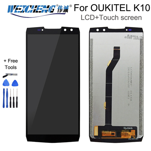 Pantalla LCD WEICHENG de 6,0 pulgadas OUKITEL K10 + MONTAJE DE digitalizador con pantalla táctil 100% Nuevo LCD + digitalizador táctil para OUKITEL K10 + herramientas ► Foto 1/1