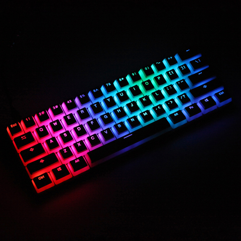 Pudding-Teclado mecánico con retroiluminación, accesorio para teclado mecánico, color blanco gh60 poker 87 tkl 104 108 ansi iso xd64 xd68 bm60 ► Foto 1/6