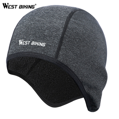 WEST BIKING-gorros térmicos de lana para ciclismo, tapas de bicicleta a prueba de viento, cálidos, para deportes al aire libre, para correr ► Foto 1/6