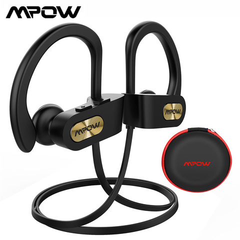 Mpow Flame-auriculares, por Bluetooth 5,0, auriculares deportivos HiFi estéreo, a prueba de agua IPX7, auriculares con cancelación de ruido y funda de micrófono ► Foto 1/6