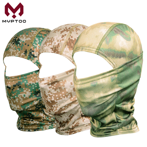 Pasamontañas táctico militar gorra CP camuflaje máscara de cara completa Moto Motocross ciclismo ejército motorista cabeza escudo sombrero hombres ► Foto 1/6