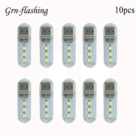 Mini luz LED USB 1/5/10 Uds. Lámpara de mesa portátil para el hogar, Camping, luz LED de noche para banco de energía, ordenador portátil, libro, escritorio, luz de lectura ► Foto 1/6