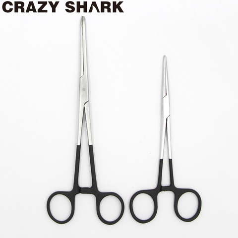 Crazy Shark 6,5 ''/8,5 ''pinzas de pesca con mosca de acero inoxidable aparejo de eliminación de gancho pinzas de punta recta Alicates de pesca herramientas ► Foto 1/6