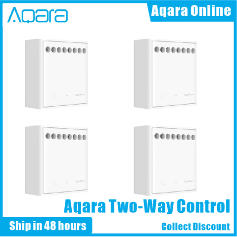 Aqara-Módulo de control bidireccional, controlador de relé inalámbrico con 2 canales para aplicaciones inteligentes Xiaomi Home y Apple Home ► Foto 1/6