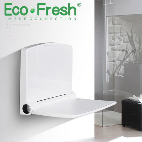 Ecofresh-taburete de baño plegable de 200kg, asiento de inodoro montado en la pared, ducha doméstica, Banco de baño, zapatos, taburete ► Foto 1/6