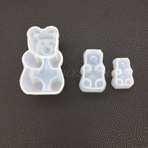 Molde de silicona para dulces de oso de goma, bricolaje, para pastel de resina, Chocolate, Fondant, Moldes de resina epoxi, colgante, herramientas de joyería, envío directo ► Foto 1/6