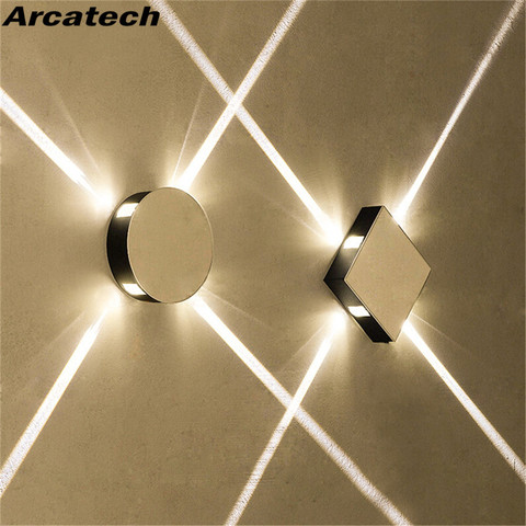 AC85-265V Led lámpara de pared, lámpara de dormitorio Pared de salón lámpara Simple moderno creativo corredor Hotel Cruz muro estelar lámpara ► Foto 1/6