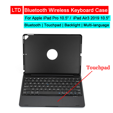 Carcasa de teclado Bluetooth inalámbrico para iPad Pro de 10,5 pulgadas, Touchpad retroiluminado, teclado ruso, árabe, hebreo, Air3, 10,5, 2022 ► Foto 1/6