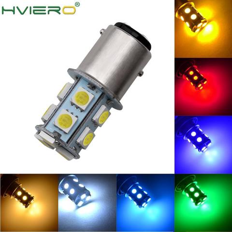 Luces Led de señal de giro para coche, 10X 1156 BA15S 1157 BAY15D P21 5W BA15D 13Led 5050, luces traseras de freno, bombillas de marcha atrás traseras de coche DC 12V ► Foto 1/6